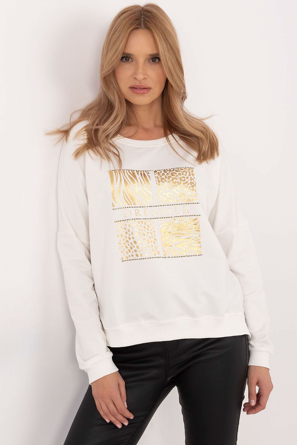 Rhinestone Radiance Cotton Sweatshirt