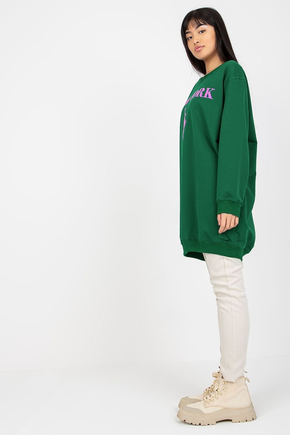 Relaxed Style Longline Sweatshirt