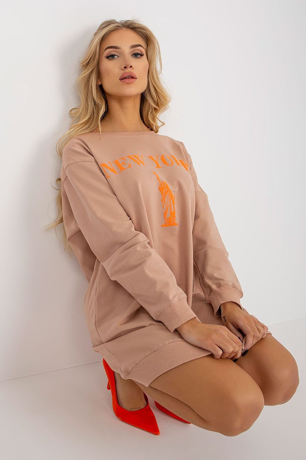 Relaxed Style Longline Sweatshirt