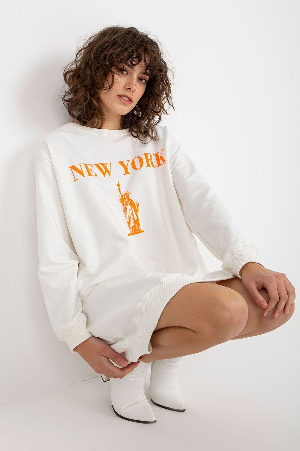 Relaxed Style Longline Sweatshirt