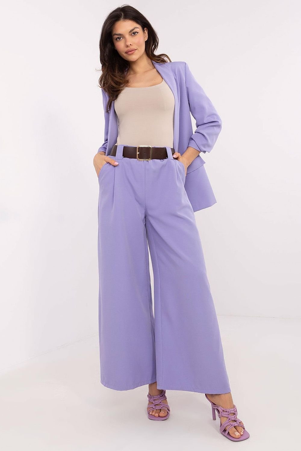 Nordic Elegance Wide-Leg Pants