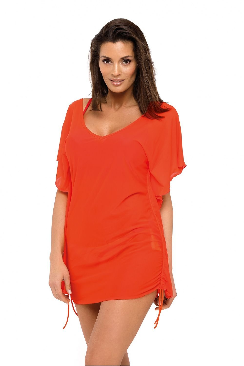 Tulle Temptation V-Neck Ruffle Beach Tunic