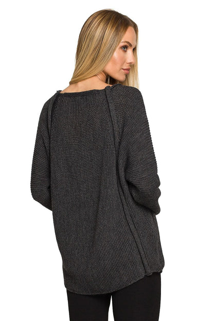 Buttoned Elegance Shoulder Jumper