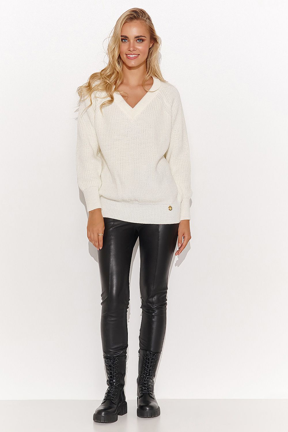 Tinsel Touch Heart Neckline Sweater