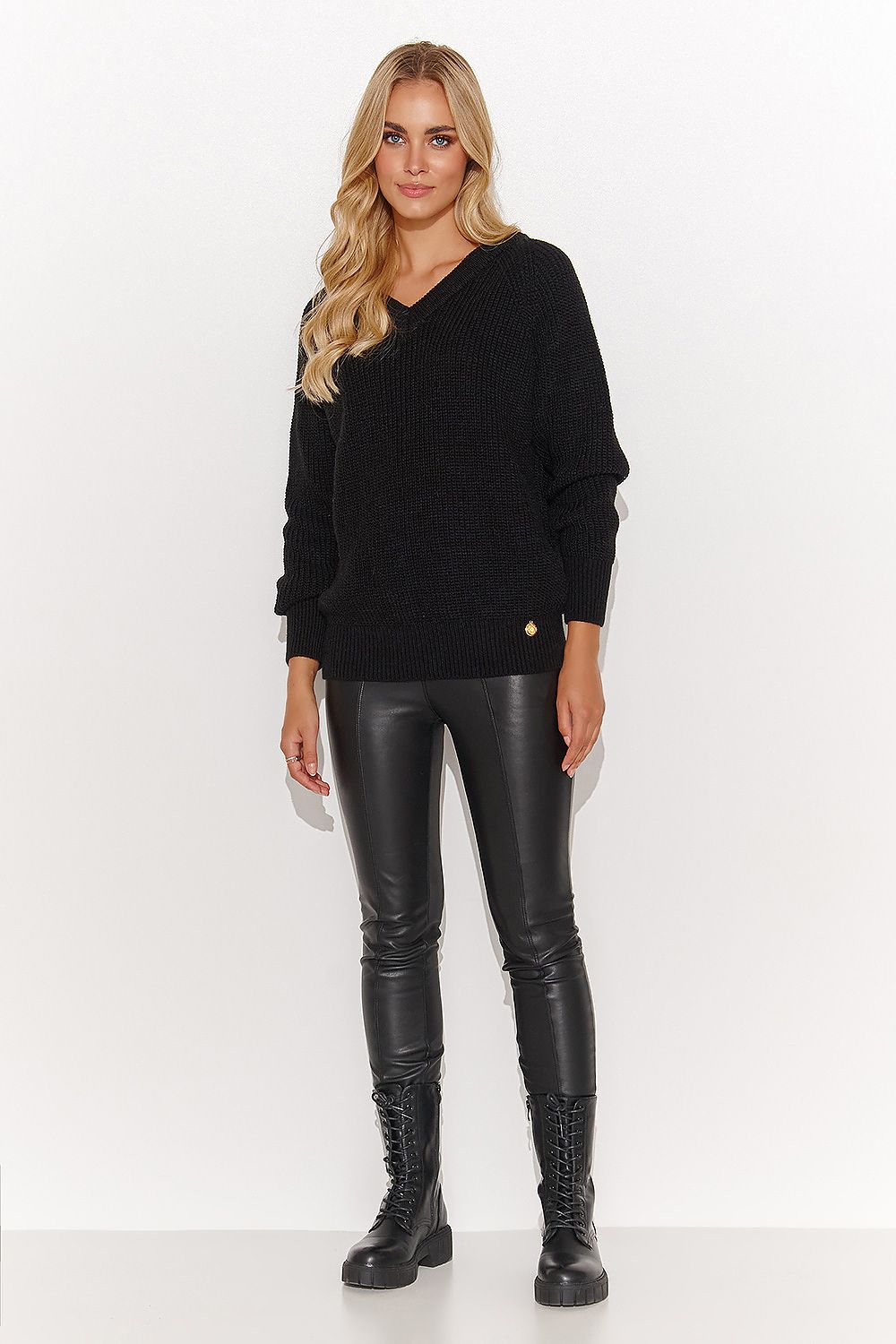 Tinsel Touch Heart Neckline Sweater