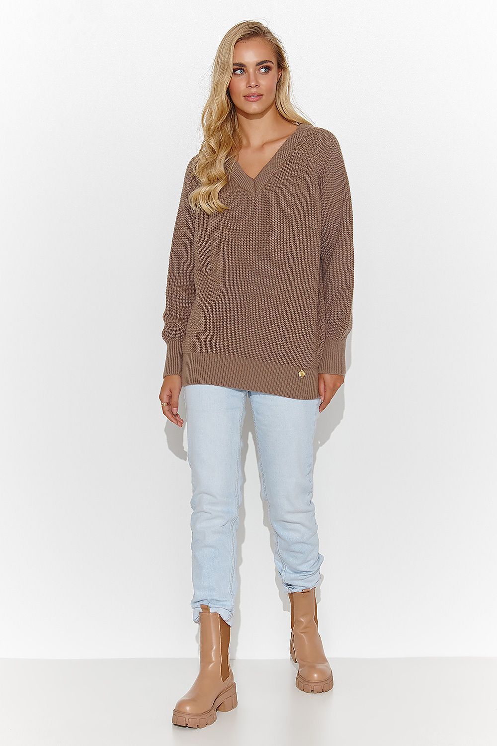 Tinsel Touch Heart Neckline Sweater