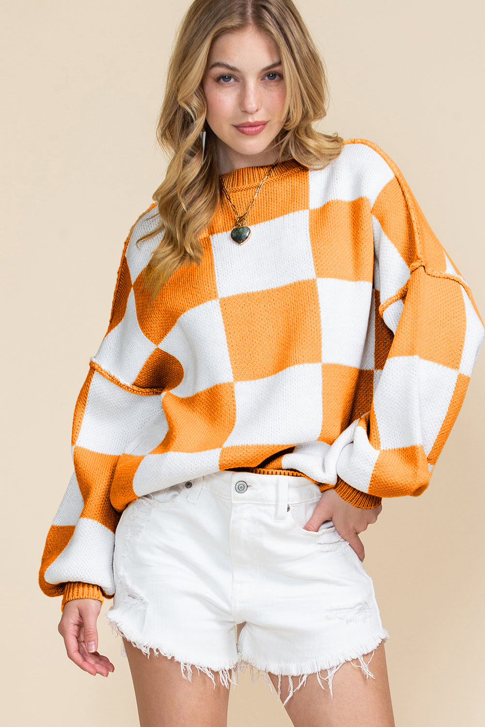 Plaid & Cozy Bishop Sleeve Sweater