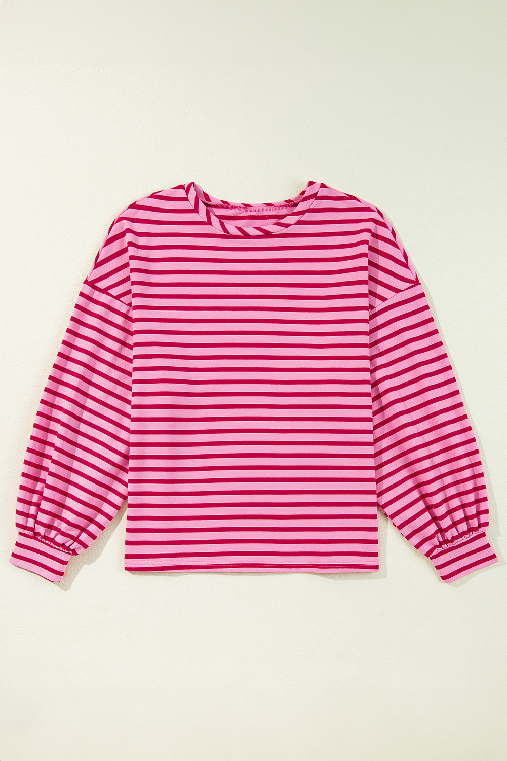 Sachet Pink Striped Oversized Long Sleeve Sweatshirt