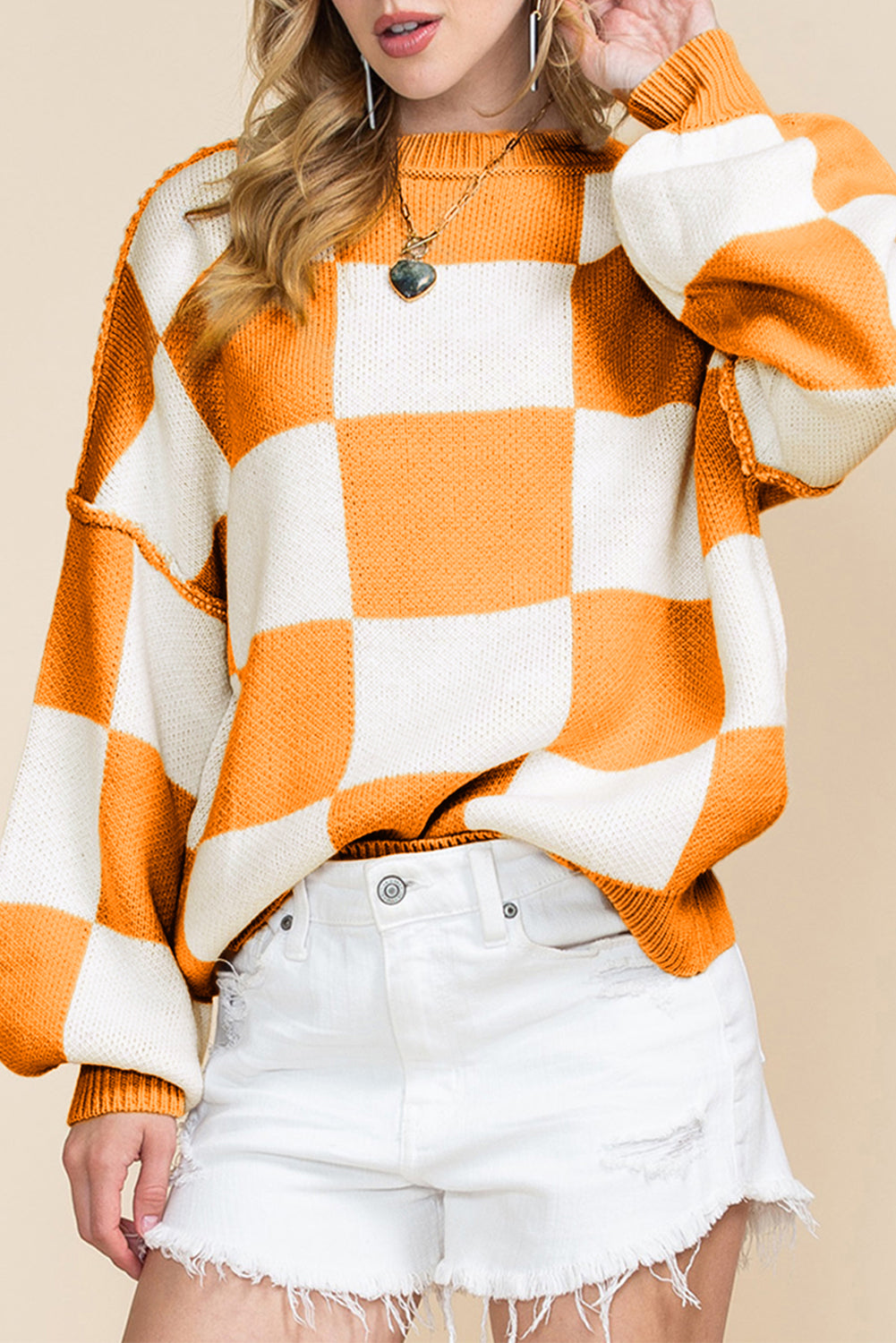 Plaid & Cozy Bishop Sleeve Sweater