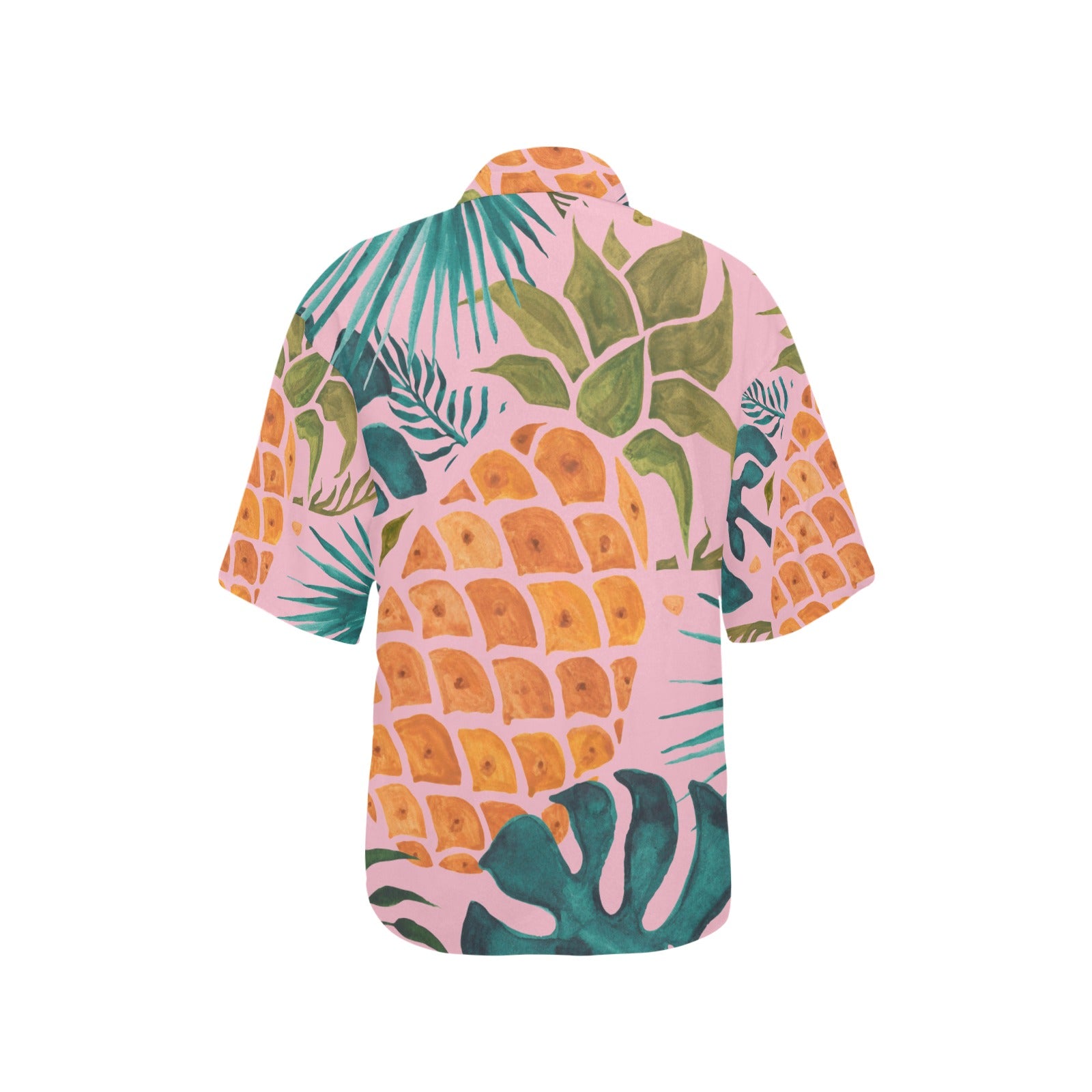 Pink Aloha Pineapple Hawaiian Shirt for Women - Sport Finesse