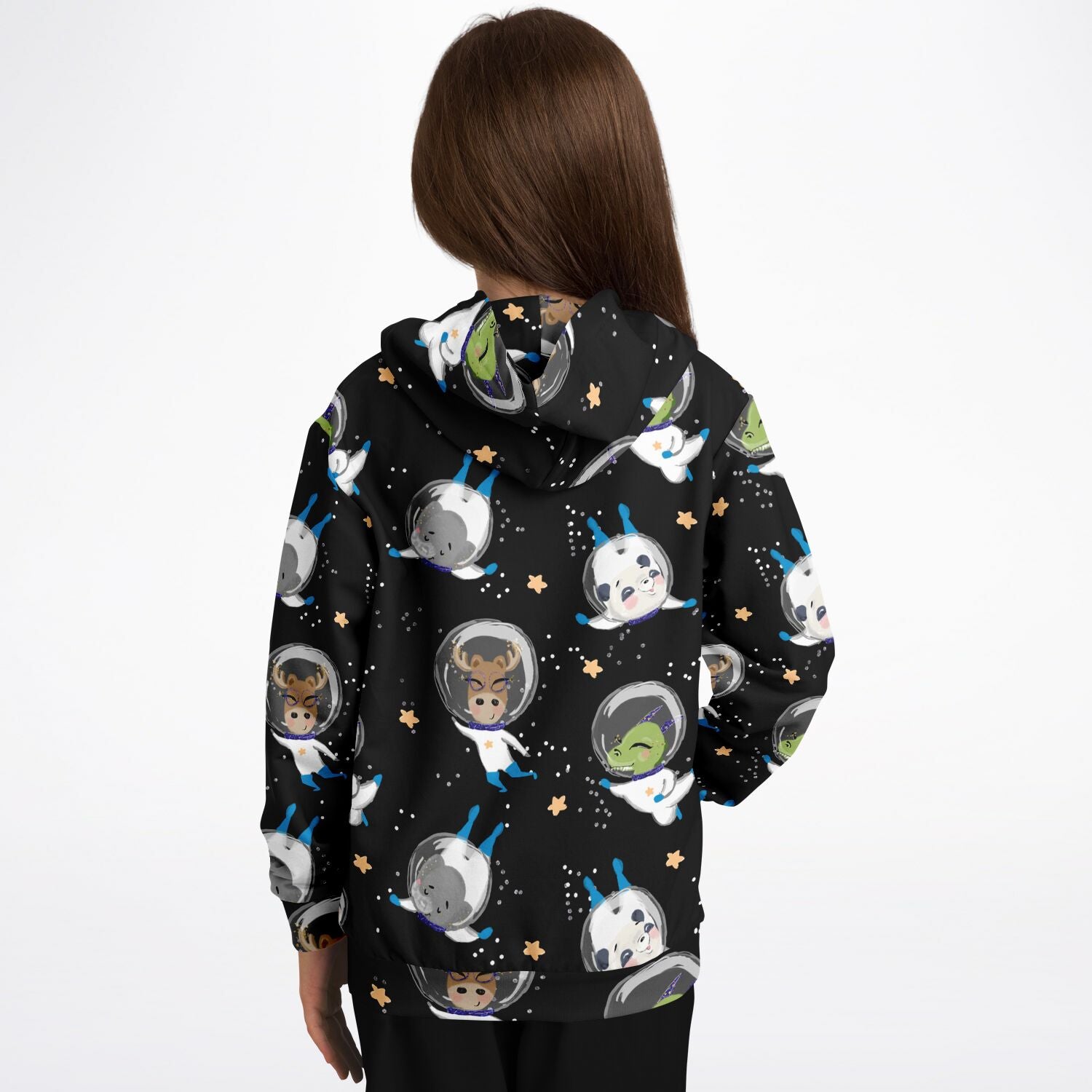 Outer Space Zoo Animals Hoodie - Sport Finesse