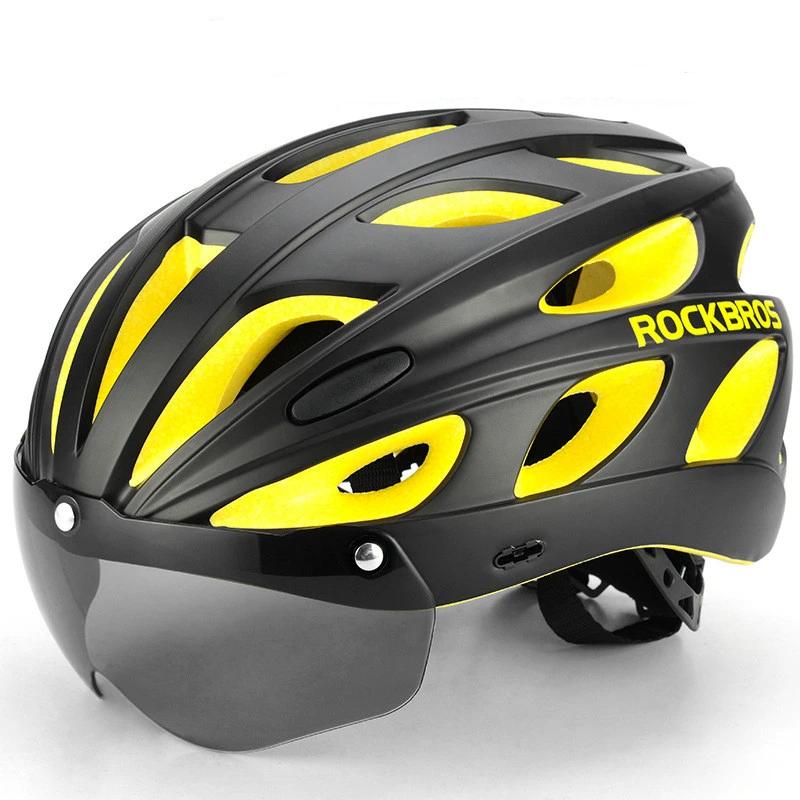 ROCKBROS Aero MTB Road Bike Helmet - Yellow - Sport Finesse