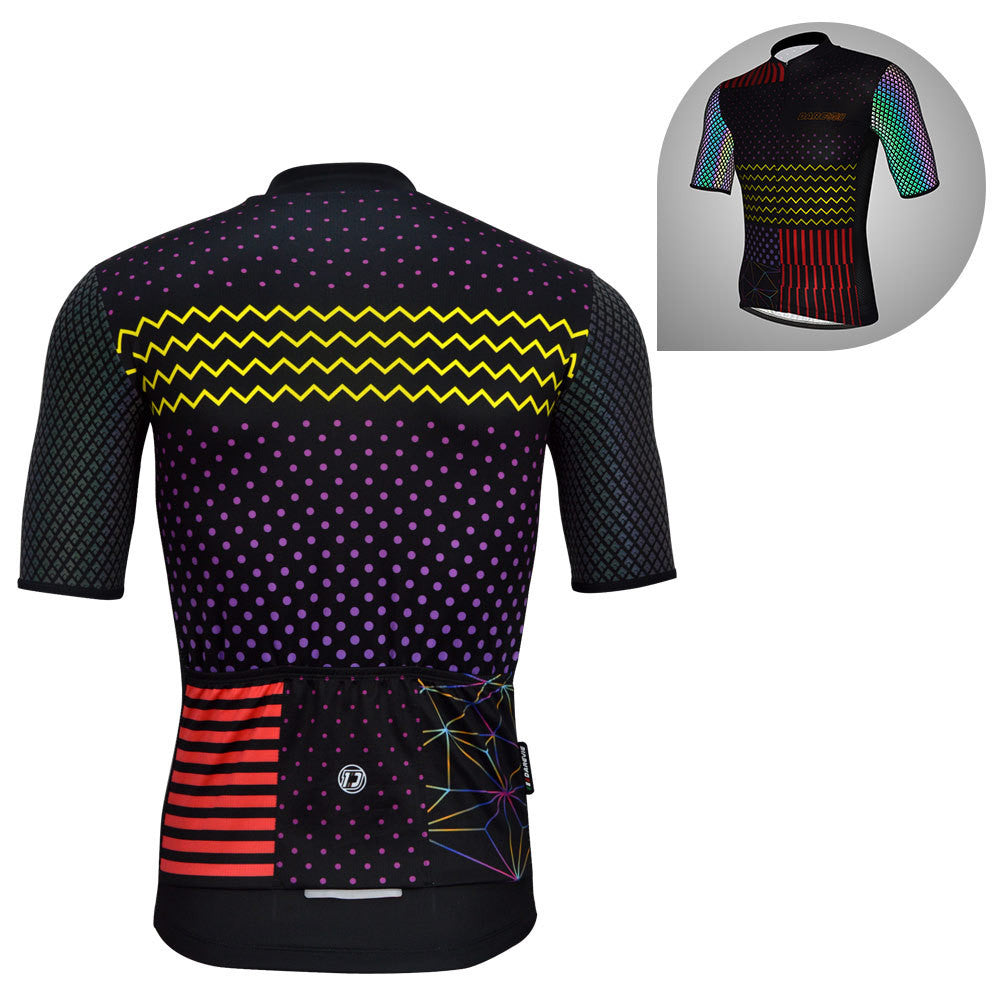 Night riding colorful reflective cycling jersey - Sport Finesse