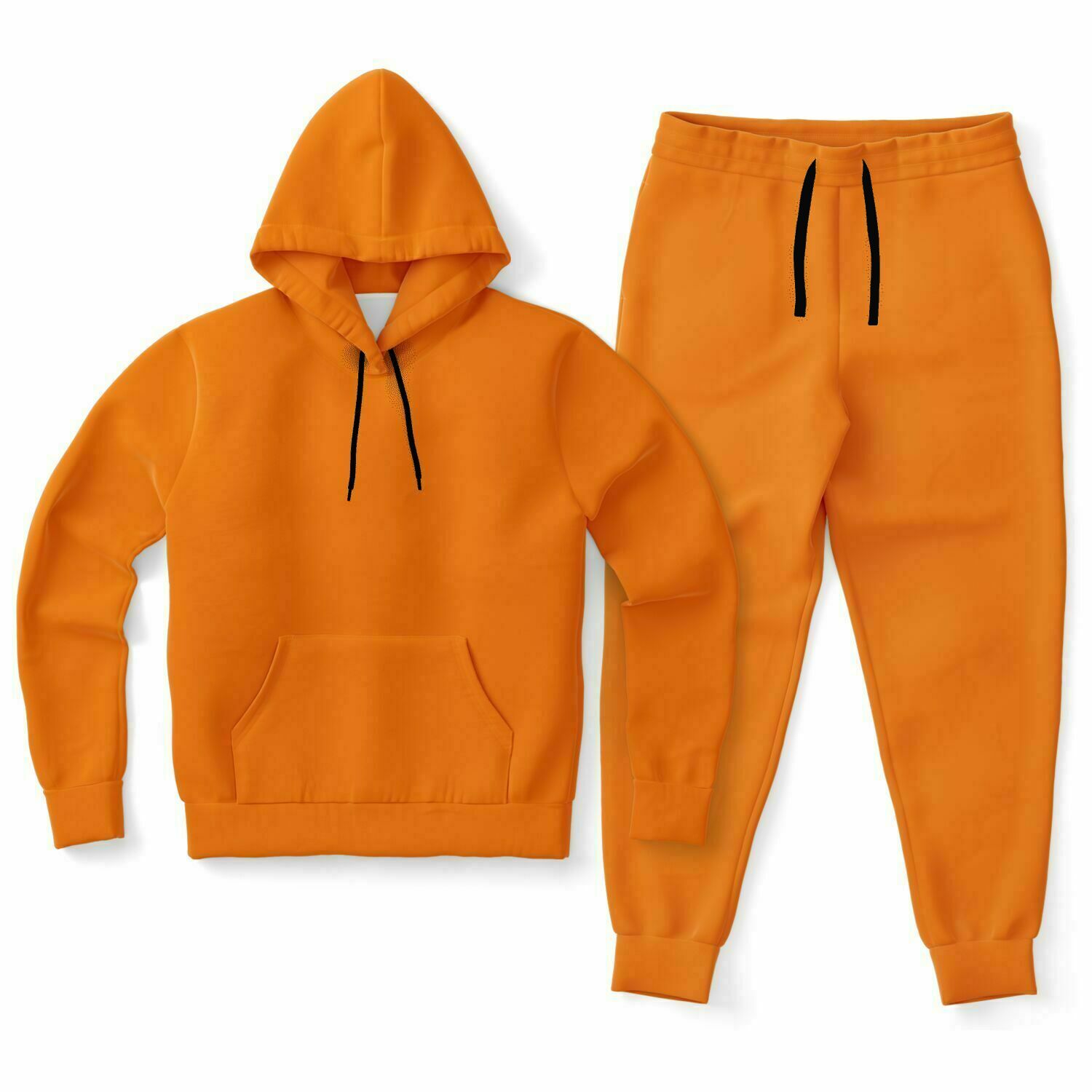 Solid Orange Men's Hoodie and Jogger Set - XS / XS - Sport Finesse