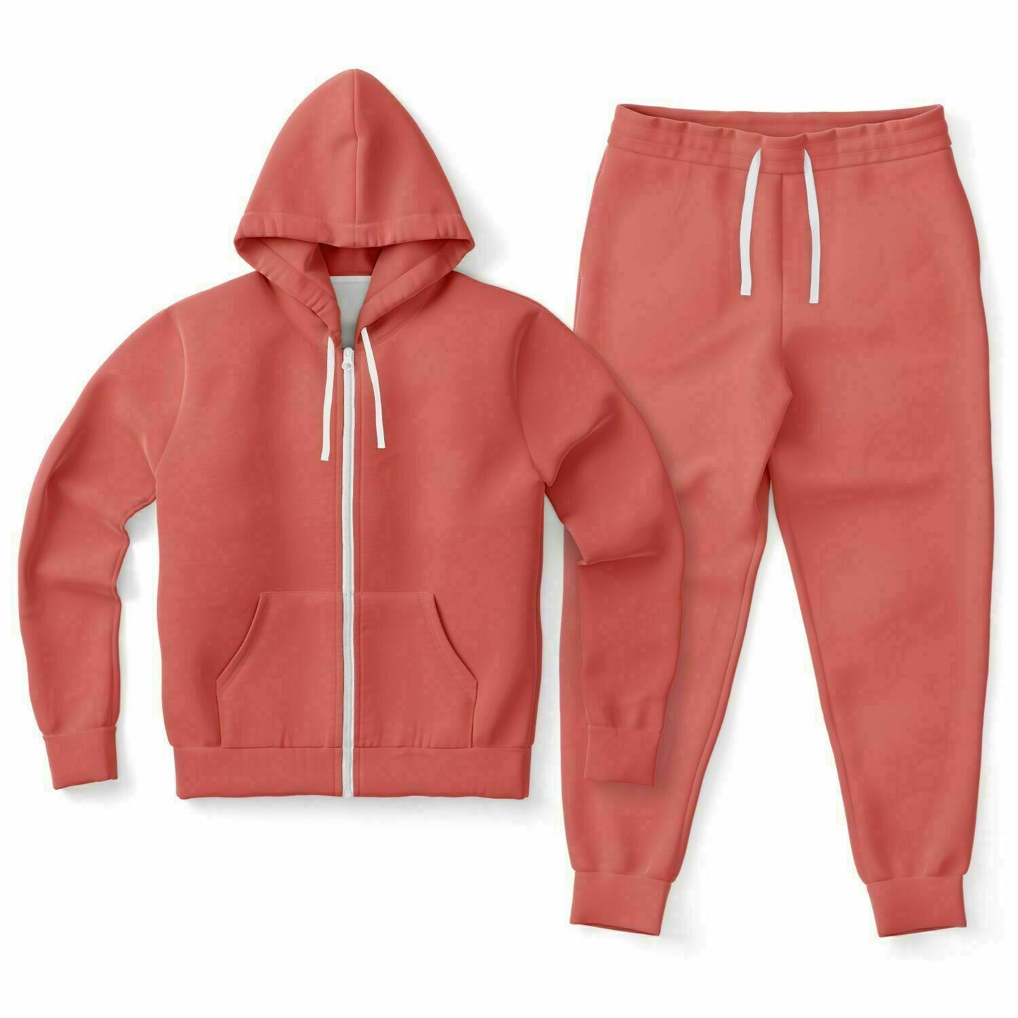 Tan Pink Zipper Hoodie and Jogger Set - XS / XS - Sport Finesse