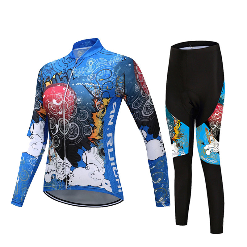 2022 Women Fashion Cycling Jersey Set - Blue Pant Set / XS - Sport Finesse