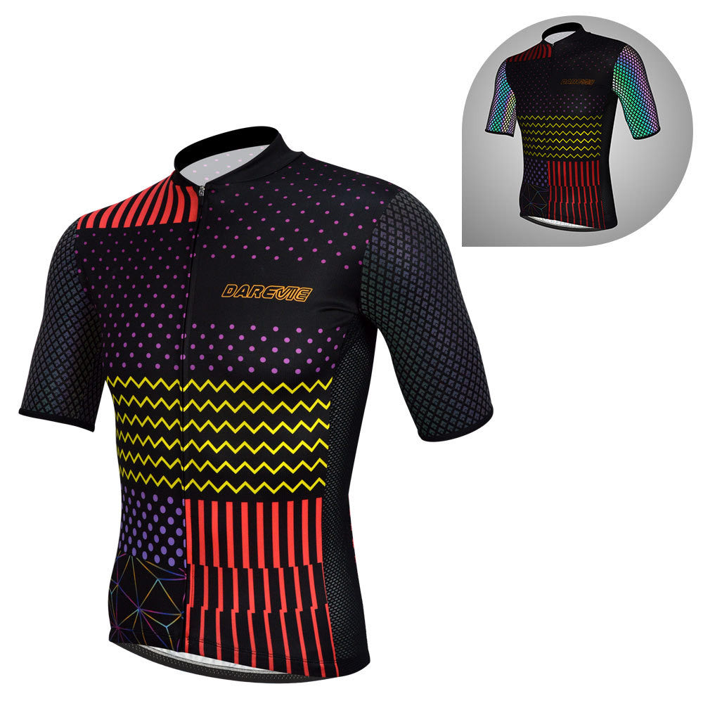 Night riding colorful reflective cycling jersey - Colorful / 4XL - Sport Finesse