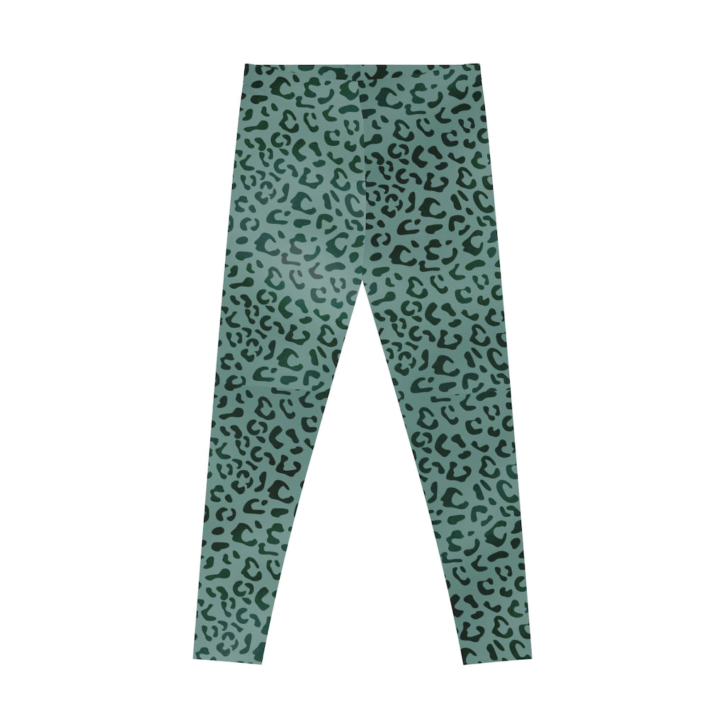 Mid Waist Leopard Camouflage Print Fitness Leggings_Green - M / Automatically matched to design color - Sport Finesse