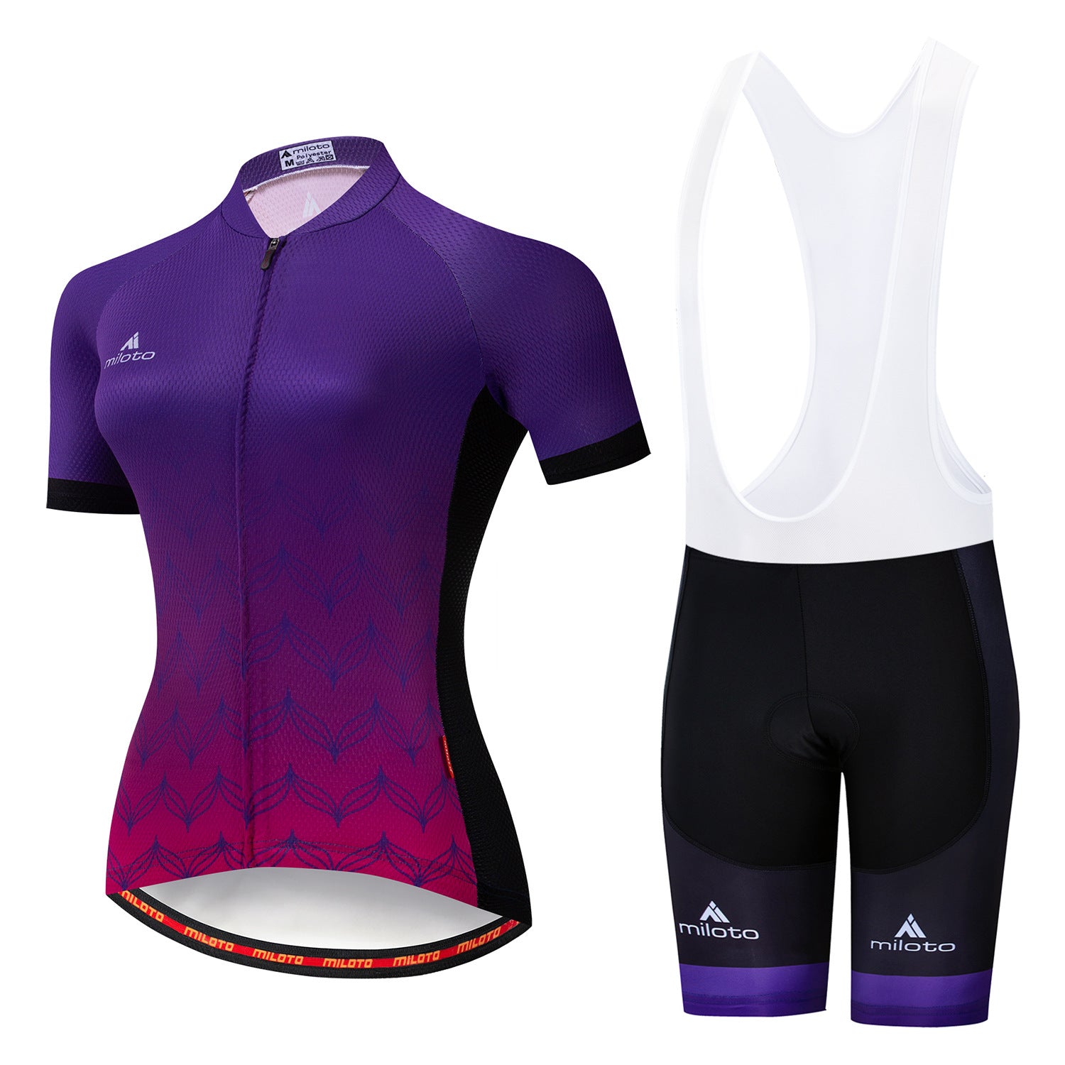 Cycling Jersey Short-sleeved Suspender Suit - White Bib Set / XS - Sport Finesse