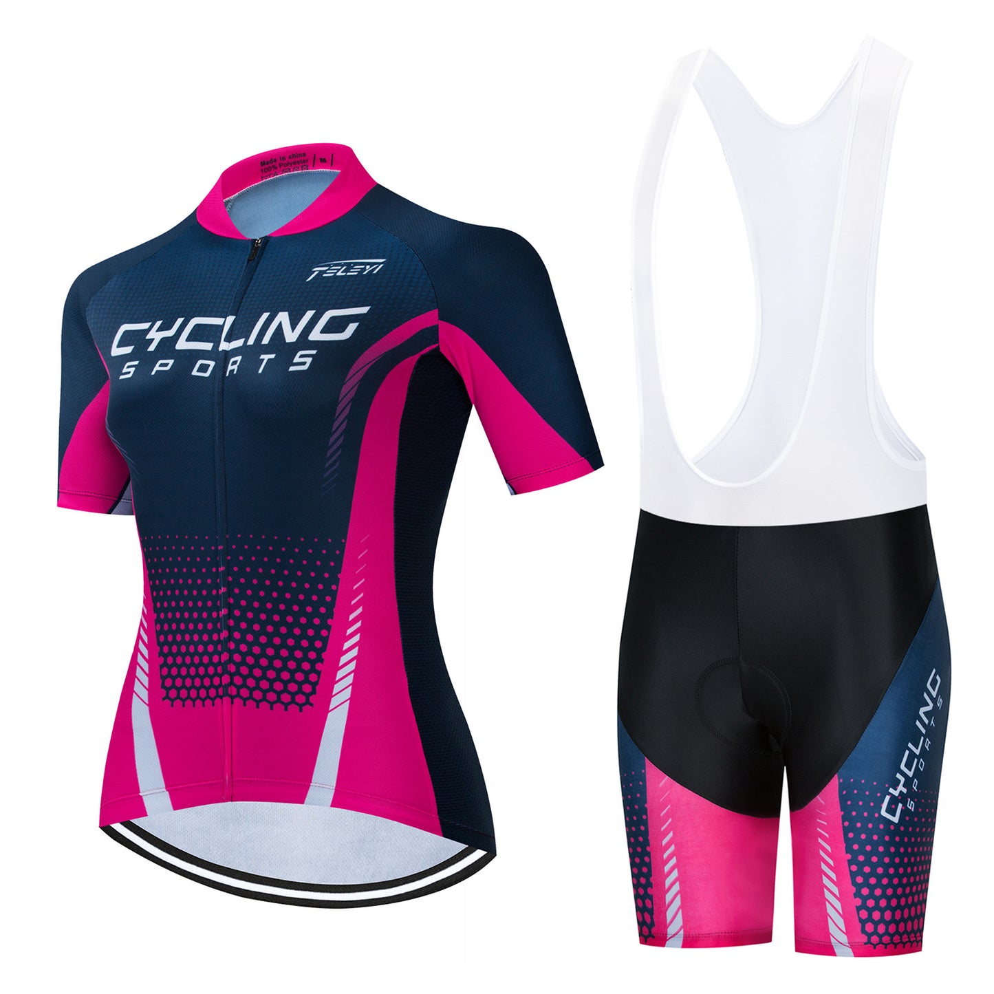 Summer Cycling Short-Sleeved Suit For Men And Women - Pink White Bib Set / S - Sport Finesse