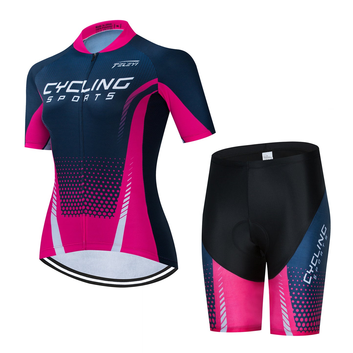 Summer Cycling Short-Sleeved Suit For Men And Women - Pink Shorts Set / S - Sport Finesse