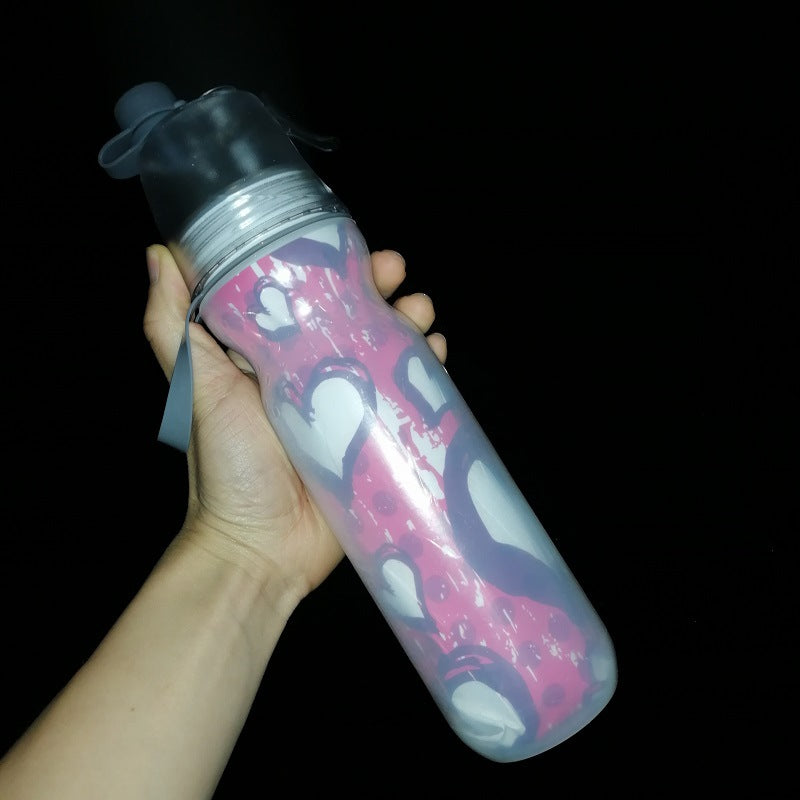 Bike Double Layer Cold Spray Water Bottle - Purple Charm - Sport Finesse