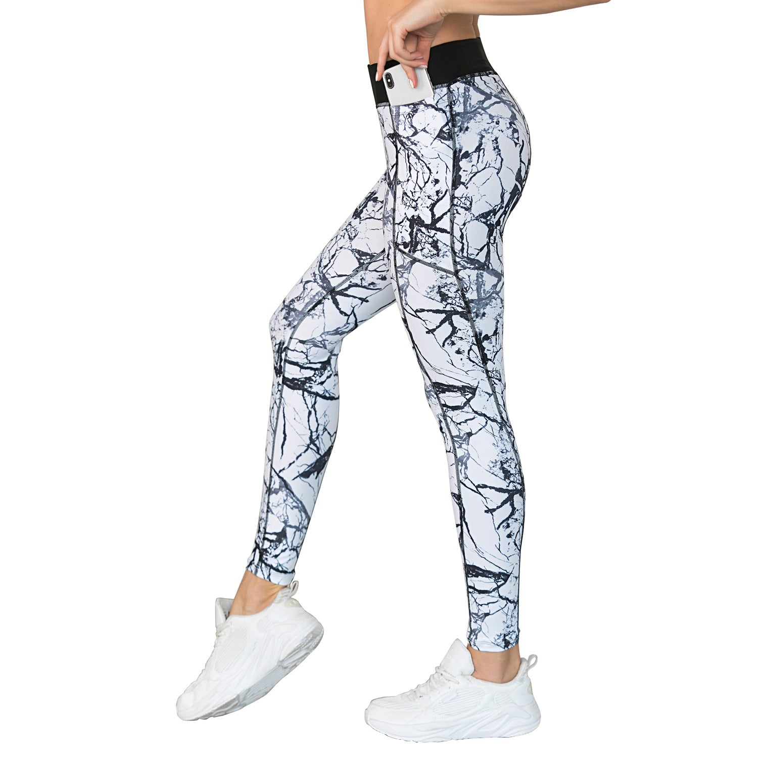 Marble Effect Yoga & Running Suits - Pants / S - Sport Finesse