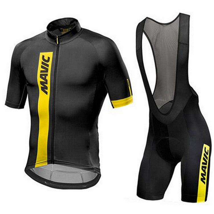 Short-Sleeved Bib Cycling Suit - Black / XS - Sport Finesse