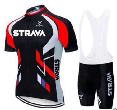 Strava Summer Cycling Short Suit - Red / 2XL / White Bib Set - Sport Finesse
