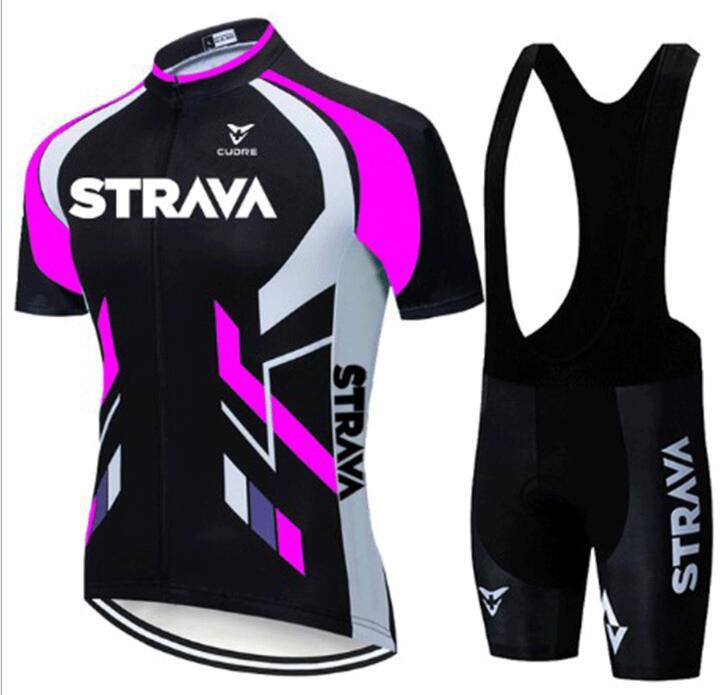 Strava Summer Cycling Short Suit - Purple / 2XL / Black Bib Set - Sport Finesse