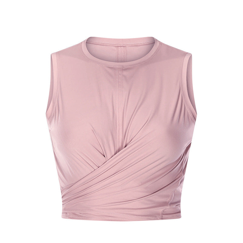 Back Waist Strap Yoga Fitness Vest - Pink / 2 - Sport Finesse