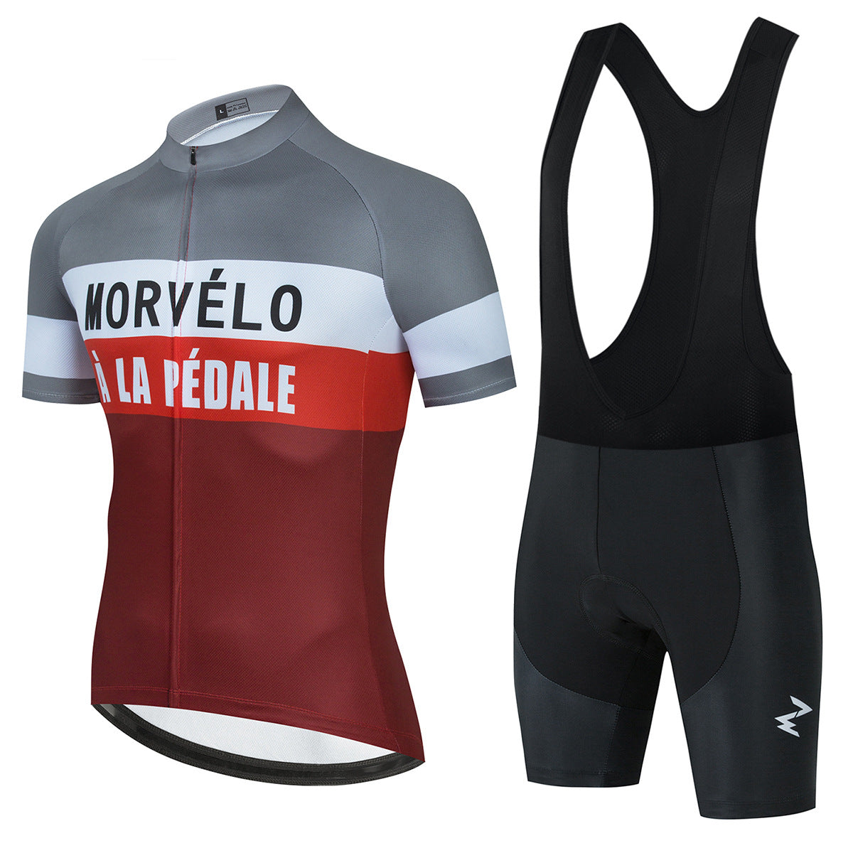 New Summer Short-Sleeved Breathable Cycling Jersey Suit - Red Bib Shorts Set / XS - Sport Finesse