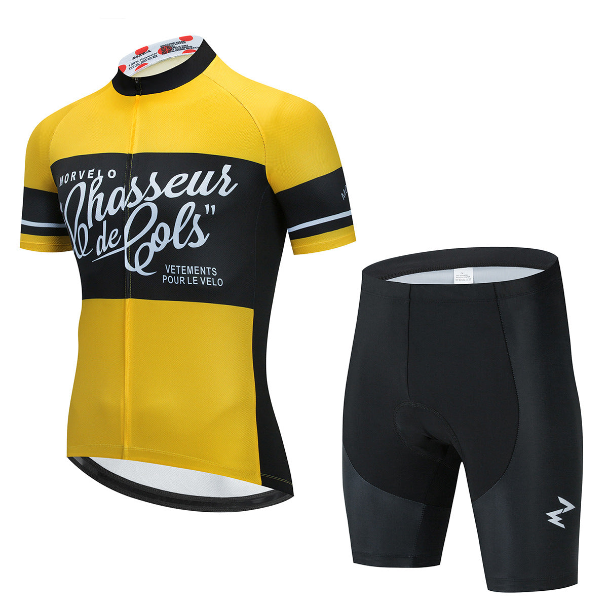 New Summer Short-Sleeved Breathable Cycling Jersey Suit - Yellow Shorts Set / XS - Sport Finesse
