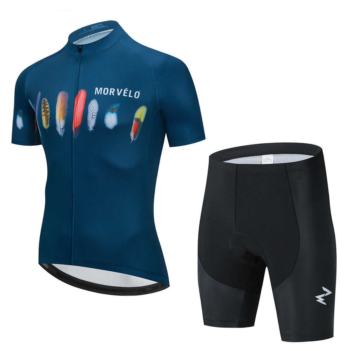 New Summer Short-Sleeved Breathable Cycling Jersey Suit - Navy Shorts Set / XS - Sport Finesse