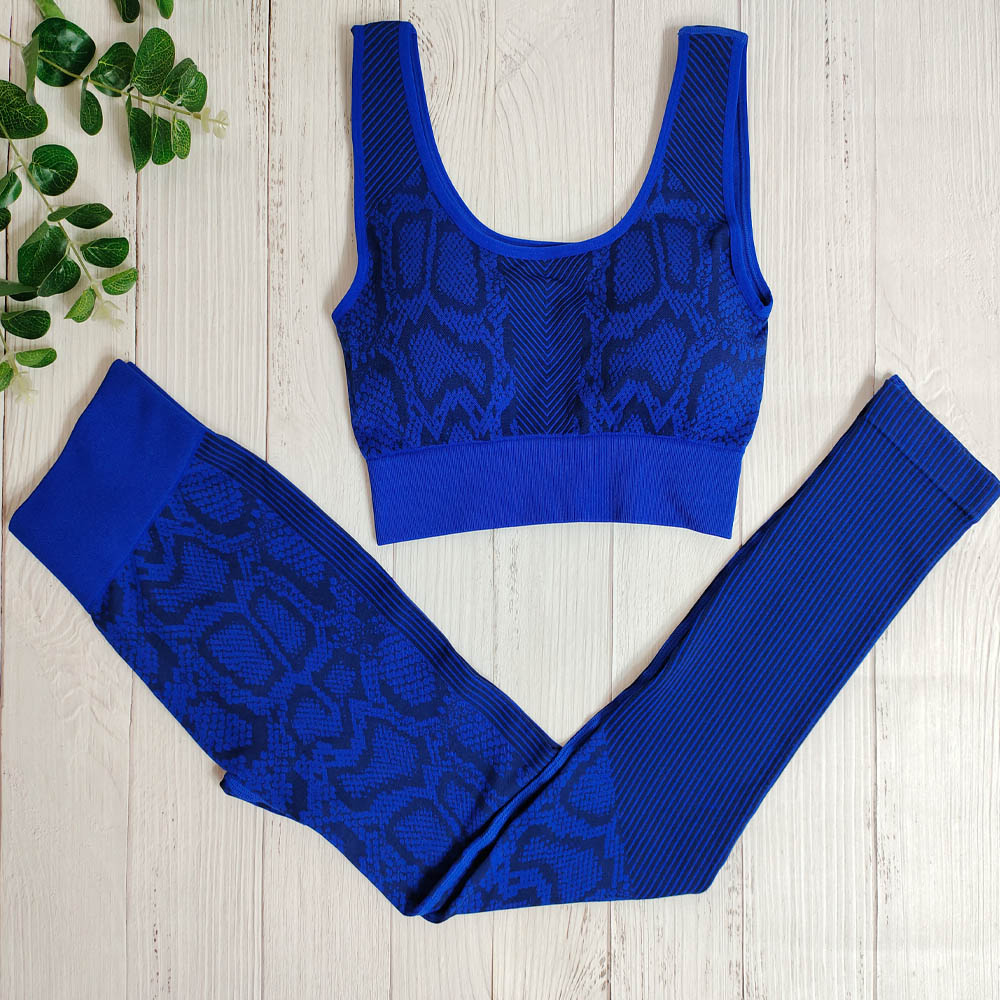 Leopard Print Sportswear Set - Dark Blue / S - Sport Finesse