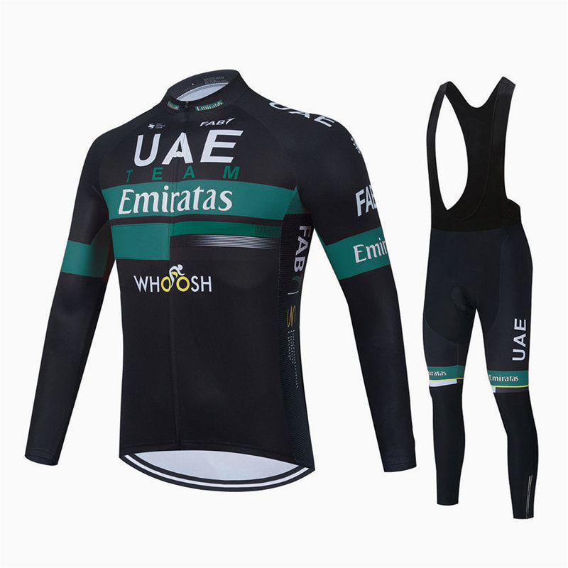 Long Sleeve Outdoor Cycling Suit - Black Green Suit / XXS - Sport Finesse