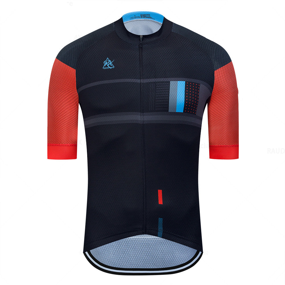 Raudax Summer Short Sleeve Triathlon Cycling Jersey - Blue Red / XS - Sport Finesse