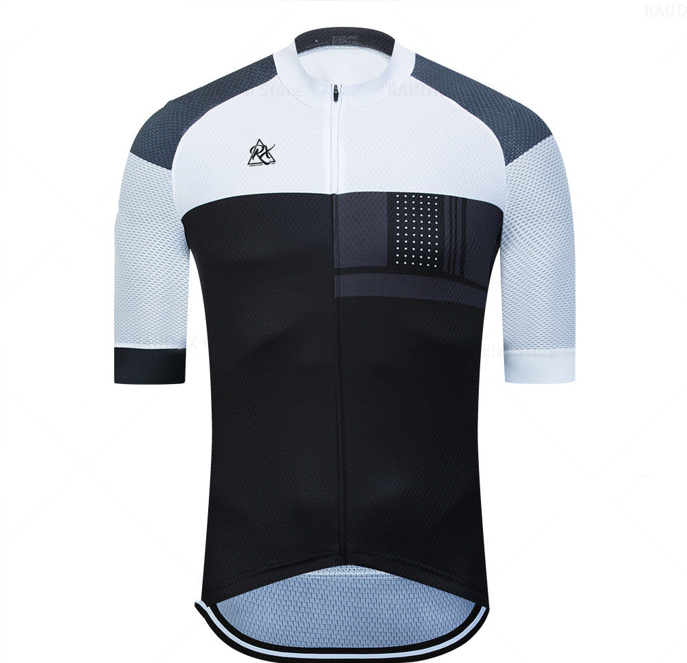 Raudax Summer Short Sleeve Triathlon Cycling Jersey - Black White / XS - Sport Finesse