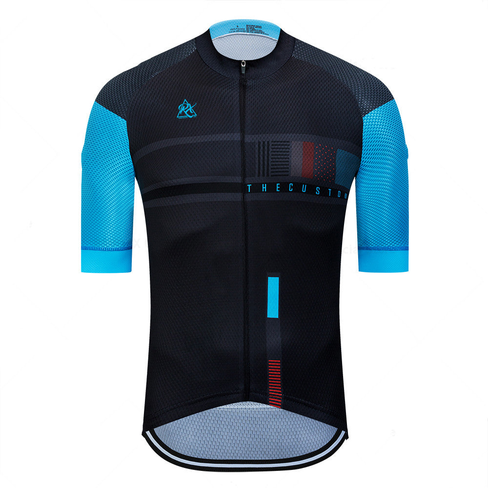 Raudax Summer Short Sleeve Triathlon Cycling Jersey - Black Blue / XS - Sport Finesse