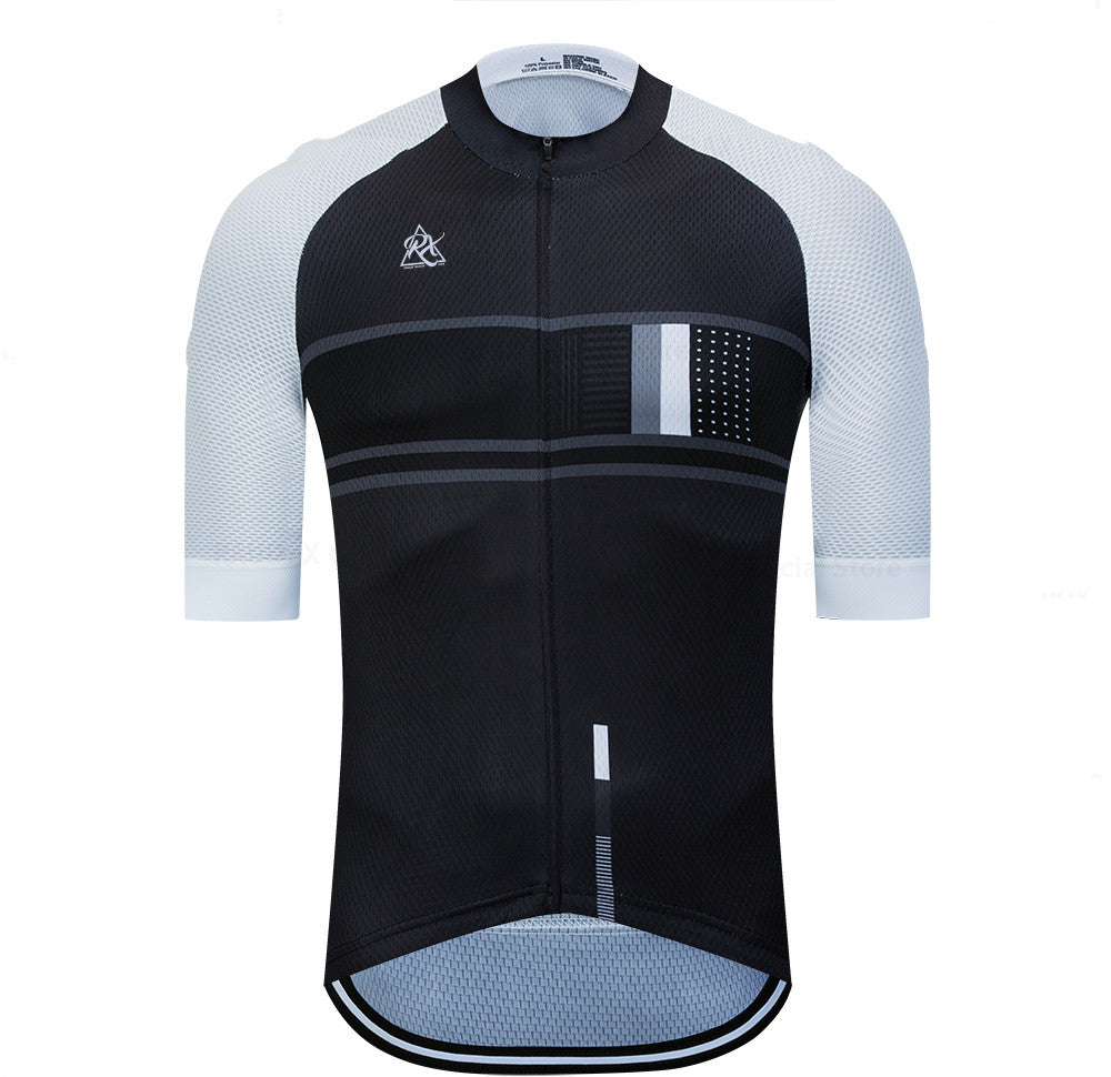 Raudax Summer Short Sleeve Triathlon Cycling Jersey - Black Silver / XS - Sport Finesse