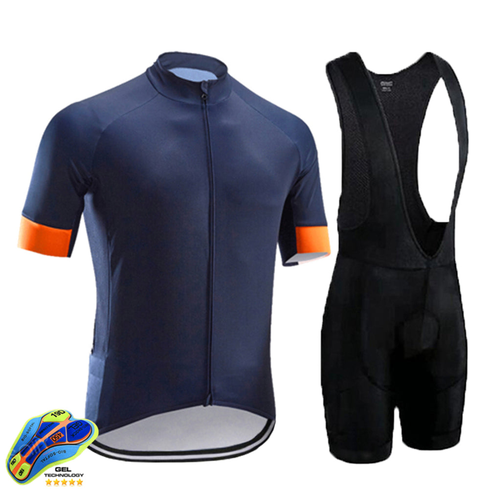 Raudax Hombre Summer Road And Mountain Bike Cycling Jersey - Navy blue / 2XL - Sport Finesse