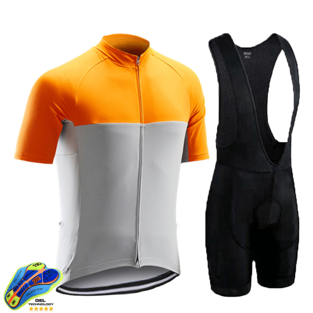 Raudax Hombre Summer Road And Mountain Bike Cycling Jersey - Orange white / 2XL - Sport Finesse