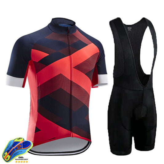 Raudax Hombre Summer Road And Mountain Bike Cycling Jersey - Gradient red / 2XL - Sport Finesse