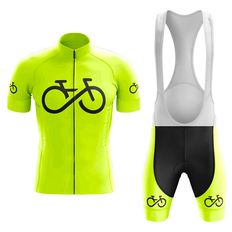 Unisex Forever Cycling Short-sleeved Cycling Suit - Green Black Bib Set / XS - Sport Finesse