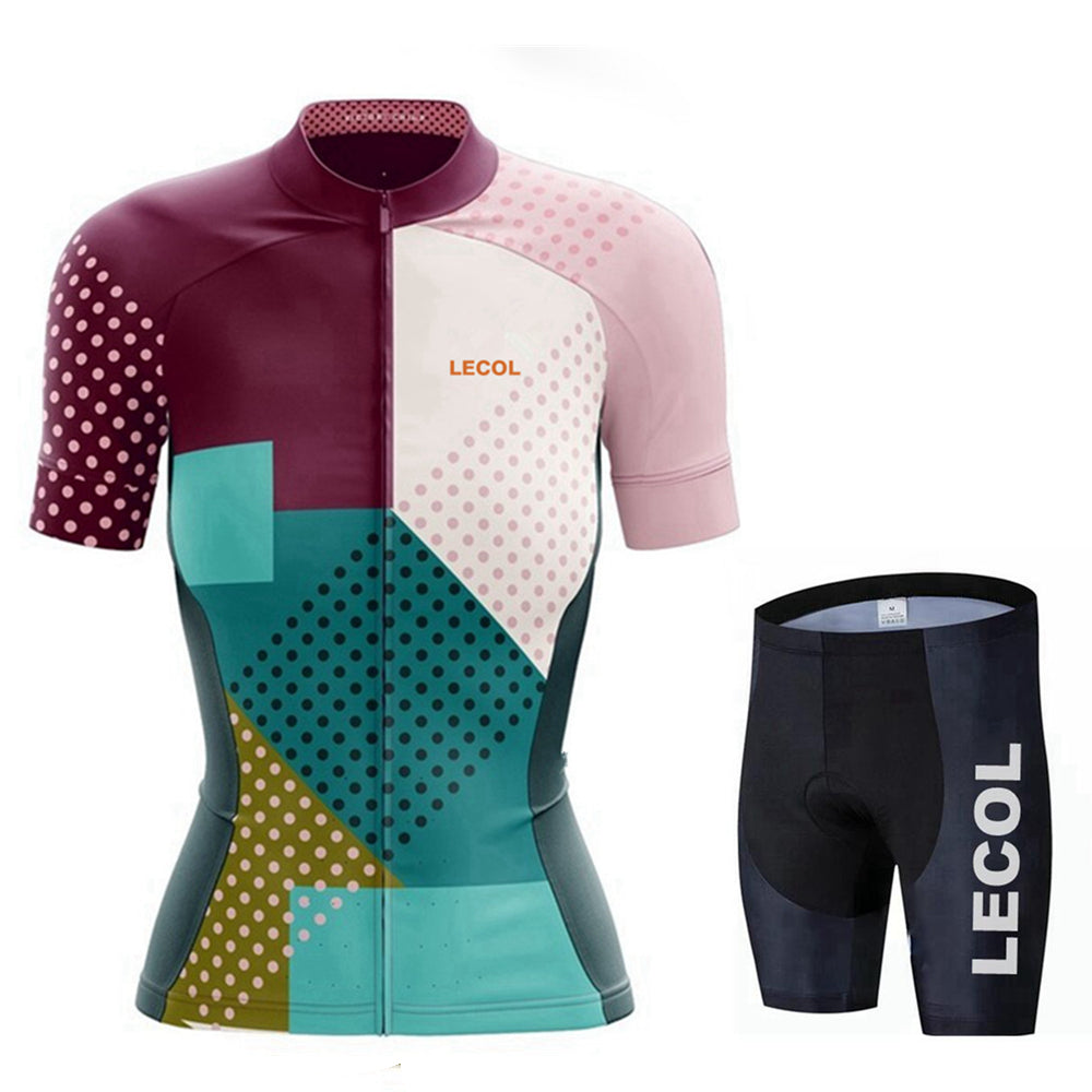 LeCol Pro Team Summer Cycling Jersey Set - PG Black Shorts Set / XXS - Sport Finesse
