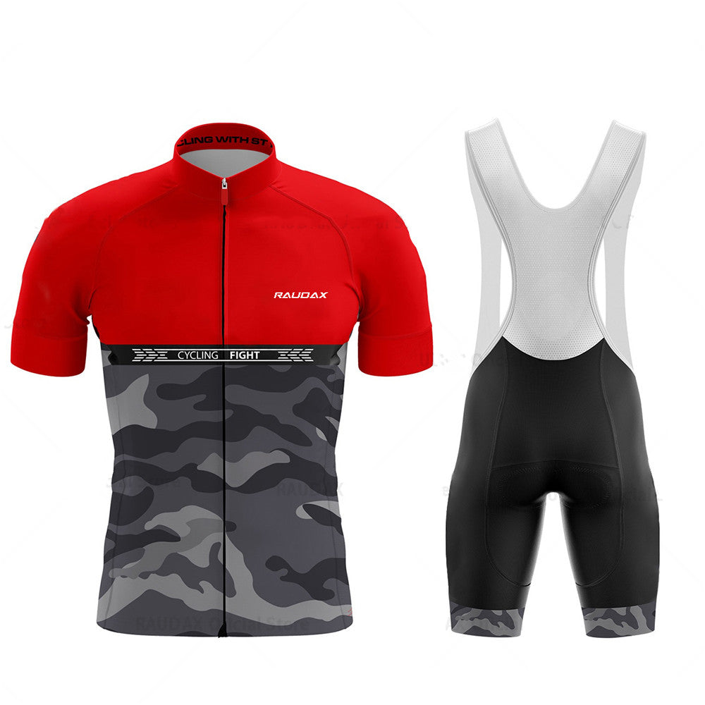 Raudax Pro Team camouflage Cycling Clothing Set - Red Camouflage Set / XS - Sport Finesse
