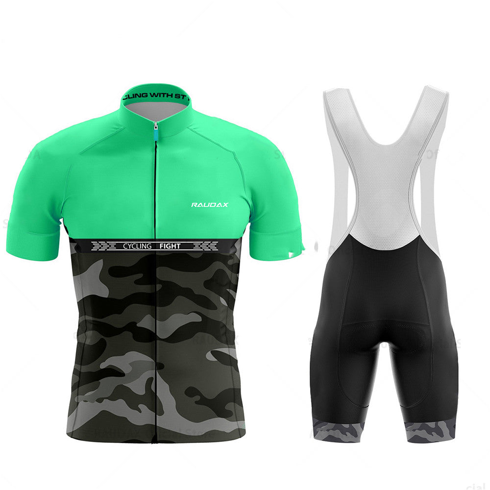 Raudax Pro Team camouflage Cycling Clothing Set - Green Camouflage Set / XS - Sport Finesse