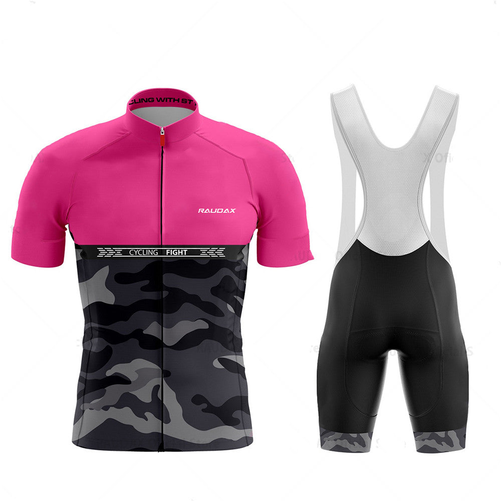 Raudax Pro Team camouflage Cycling Clothing Set - Pink Camouflage Set / XS - Sport Finesse