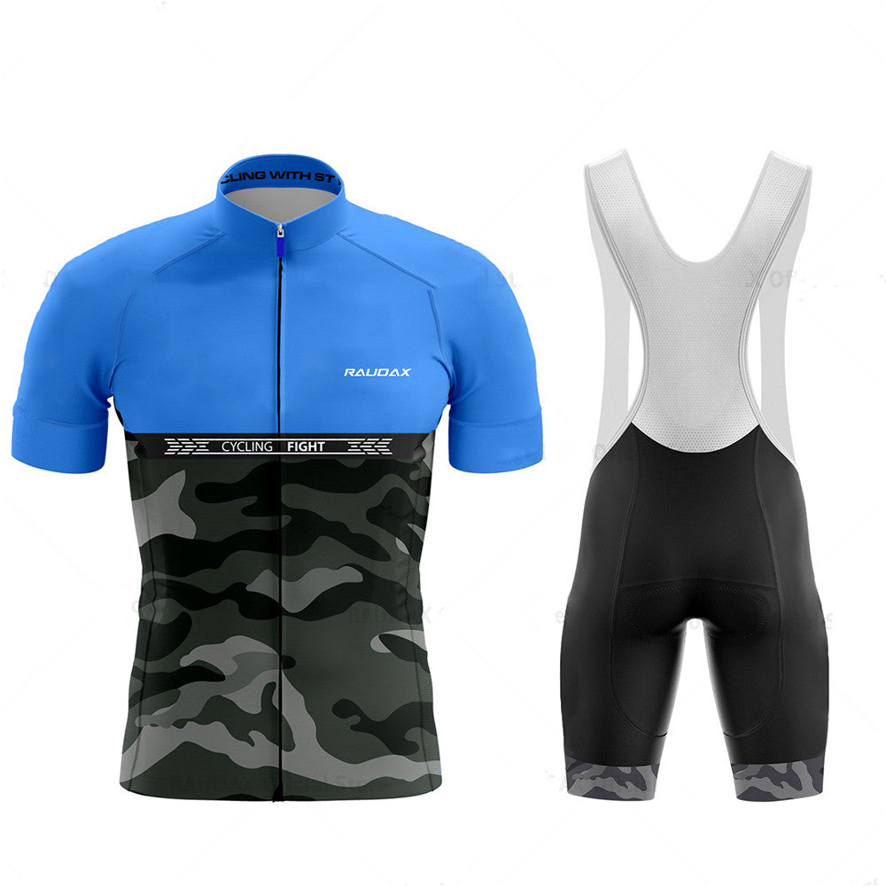 Raudax Pro Team camouflage Cycling Clothing Set - Blue Camouflage Set / XS - Sport Finesse