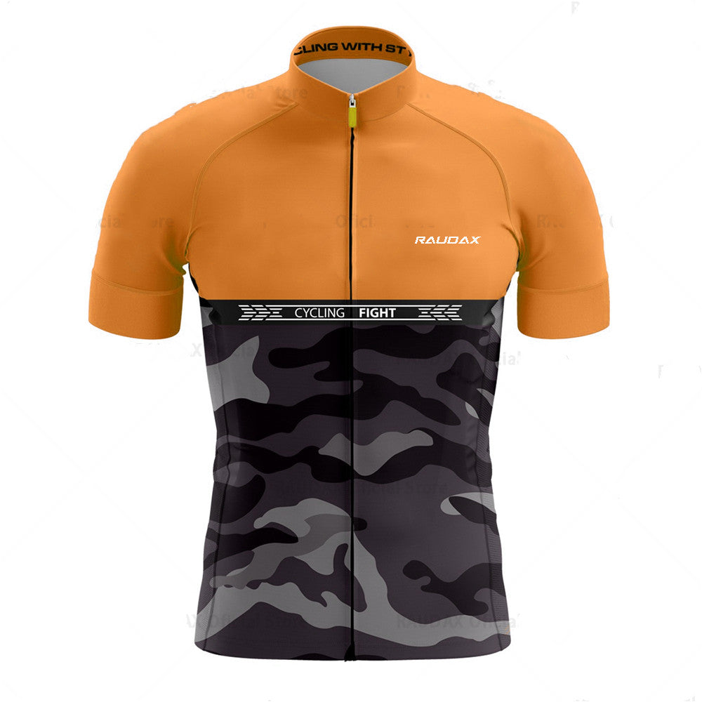Raudax Pro Team camouflage Cycling Jersey - Orange Jersey / XS - Sport Finesse